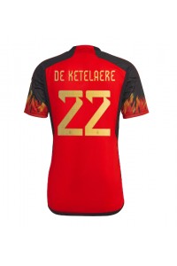 Fotbalové Dres Belgie Charles De Ketelaere #22 Domácí Oblečení MS 2022 Krátký Rukáv